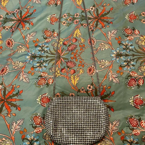 Brand New! Ted Baker London Black and Rhinestone Crossbody Bag - Picture 2 of 8